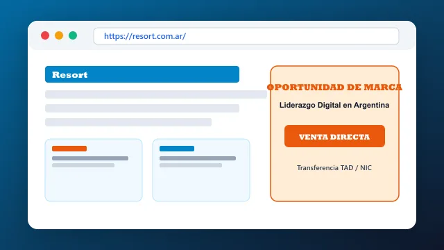 Modelo de aplicación comercial y proyectos digitales para resort.com.ar